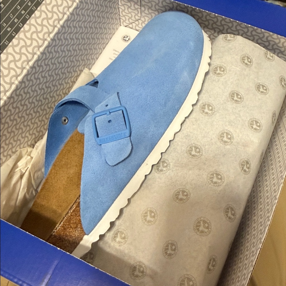 Birkenstock Boston Clogs in Sky Blue 12 - Picture 2 of 3